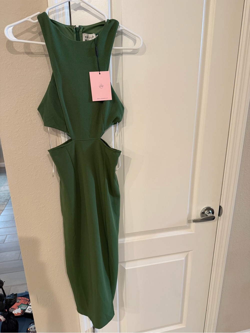 Hello Molly Emerald Green Cutout Midi Dress